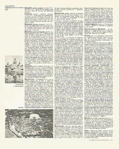 LAMINA LAROUSSE 70114: Vistas de Hannover y de Hanoi