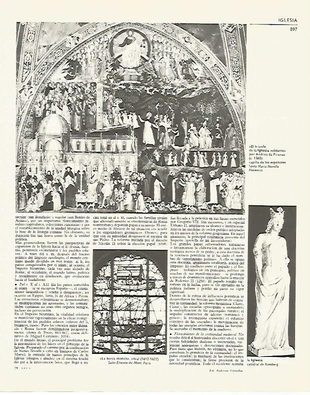 LAMINA LAROUSSE 70131: Capilla de los españoles en Florencia