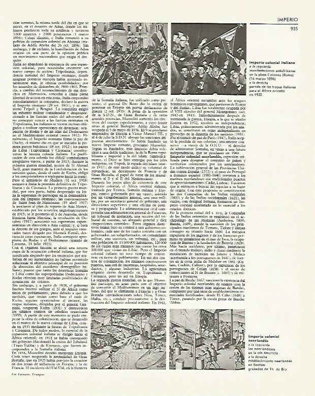 LAMINA LAROUSSE 70140: imperio colonial de Italia