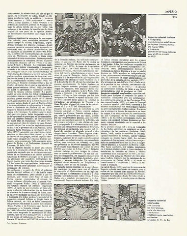 LAMINA LAROUSSE 70140: imperio colonial de Italia