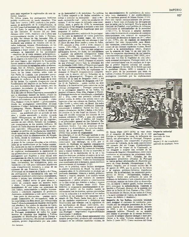 LAMINA LAROUSSE 70141: Imperio colonial de Portugal