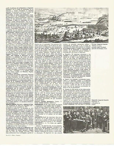 LAMINA LAROUSSE 70142: Primer y Segundo Imperio de Francia