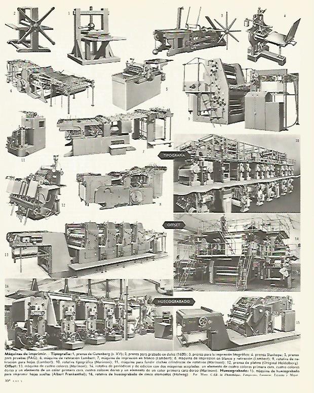LAMINA LAROUSSE 70144: Maquinas de imprimir