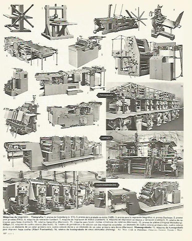 LAMINA LAROUSSE 70144: Maquinas de imprimir