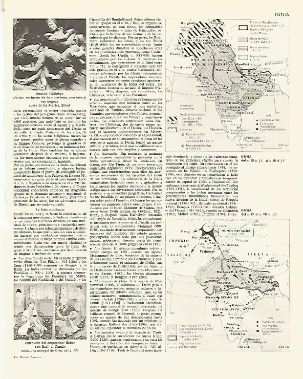 LAMINA LAROUSSE 70151: Mapas historicos de India