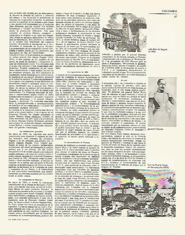 LAMINA LAROUSSE 70166: Calle Real de Bogota en 1855