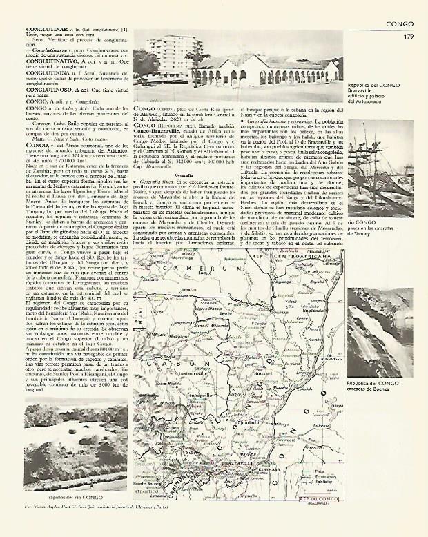 LAMINA LAROUSSE 70175: Mapa del Congo