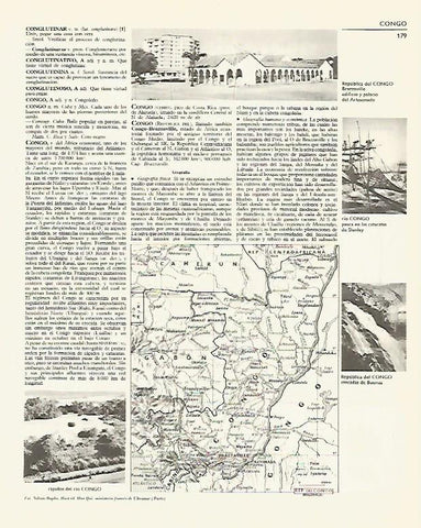 LAMINA LAROUSSE 70175: Mapa del Congo