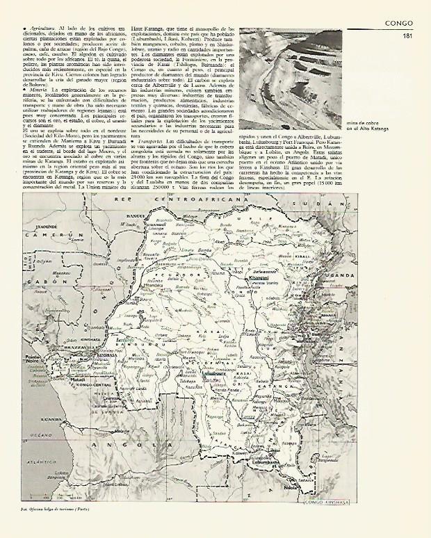 LAMINA LAROUSSE 70176: Mapa de Congo-Kinshasa