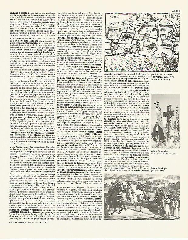 LAMINA LAROUSSE 70200: Batalla de Maipo 1818