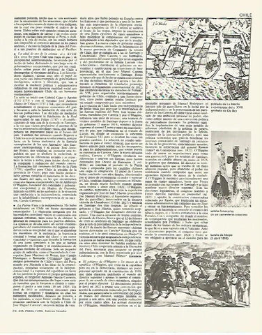 LAMINA LAROUSSE 70200: Batalla de Maipo 1818
