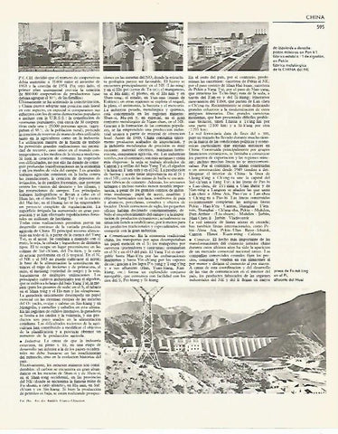 LAMINA LAROUSSE 70206: Presa de Fo tse ling en China
