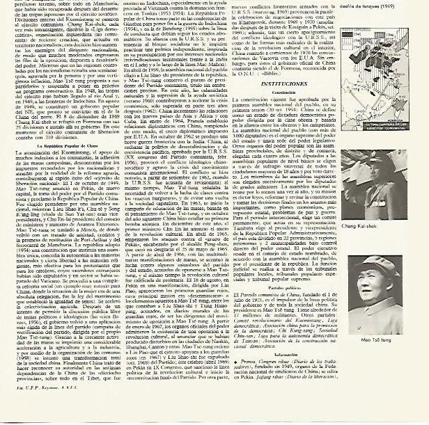 LAMINA LAROUSSE 70212: Desfile de tanques de China en 1949