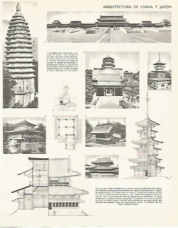 LAMINA LAROUSSE 70215: Arquitectura de China y Japon