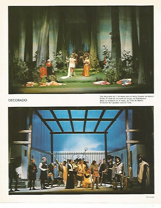 LAMINA LAROUSSE 70219:Decorados de S. Burman para el Teatro Español de Madrid