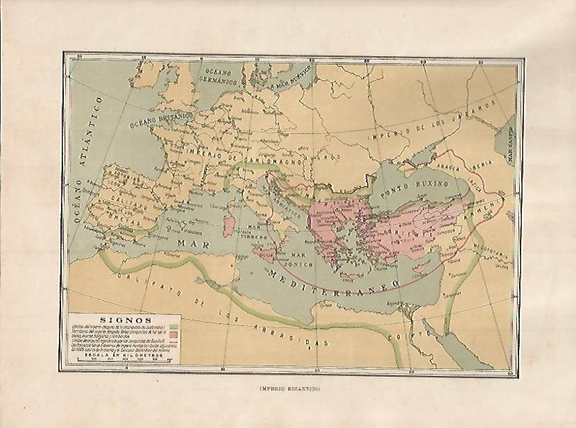 LAMINA 5030: Mapa del Imperio de Bizancio