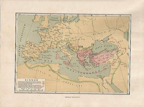 LAMINA 5030: Mapa del Imperio de Bizancio