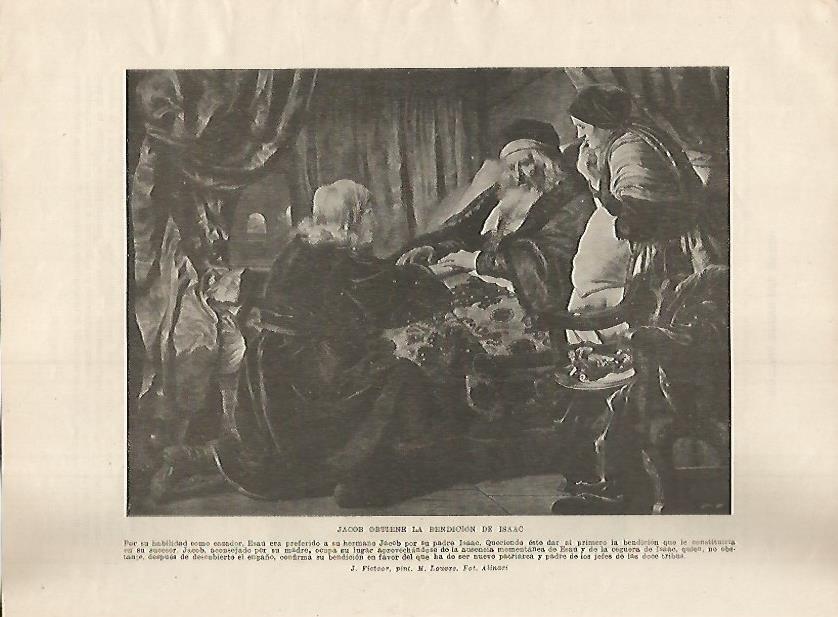LAMINA 5042: Jacob obtiene la bendicion de Isaac