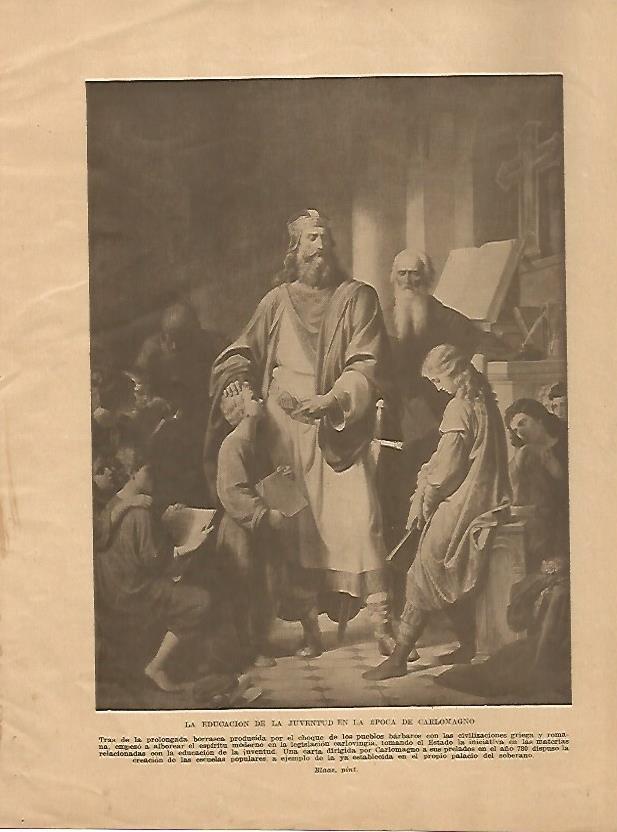 LAMINA 5067: La educacion en epoca de Carlomagno