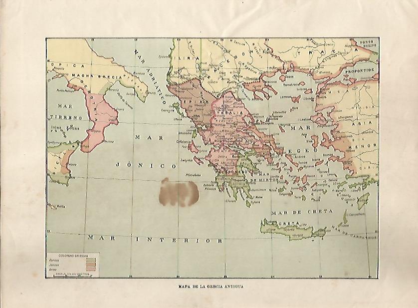 LAMINA 5074: Mapa de la Grecia antigua