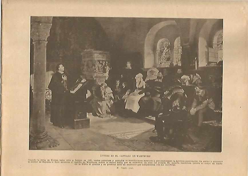 LAMINA 5103:  Lutero en el castillo de Wartburg