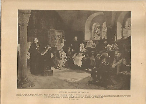 LAMINA 5103:  Lutero en el castillo de Wartburg