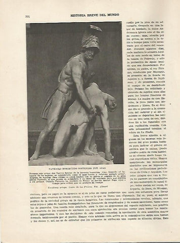 LAMINA 5127: Patroclo moribundo es sostenido por Ayax