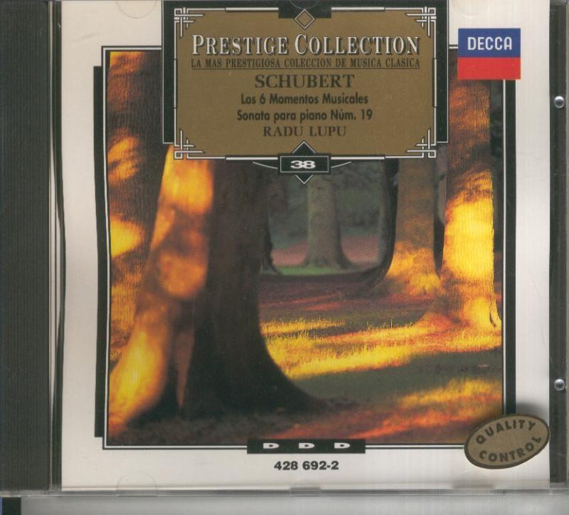 CD Musica Clasica: Schubert: los 6 momentos musicales, sonata para piano numero 19
