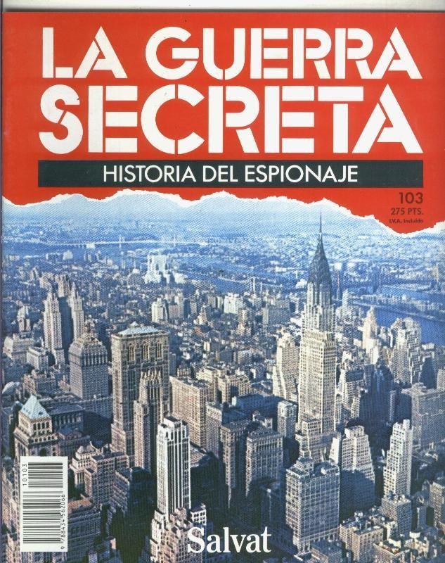 La Guerra Secreta: Historia del Espionaje numero 103, trasera en blanco sin nada adicional