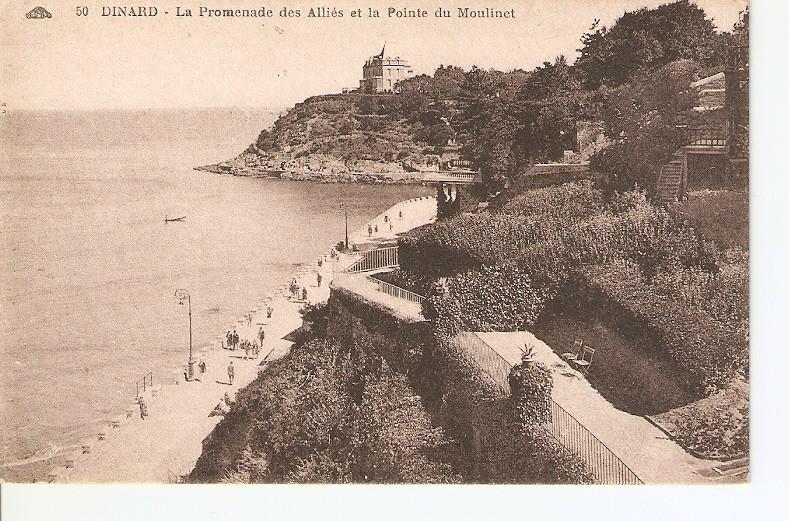 Postal 026796 : Dinard - Le Promenade des Allies et la Pointe du Moulinet