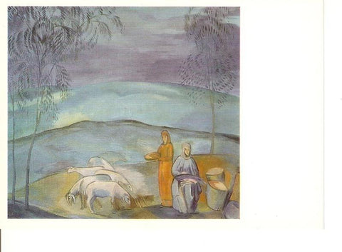 Postal 026455 : En la estepa. Espejismo 1911. Pavel Kuznetsov Oleo sobre lienzo. Musero de Bellas Artes Radischev Saratov