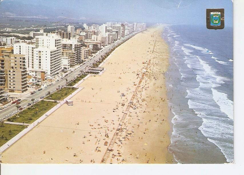 Postal 035243 : Gandia (Valencia). Vista aerea de la playa