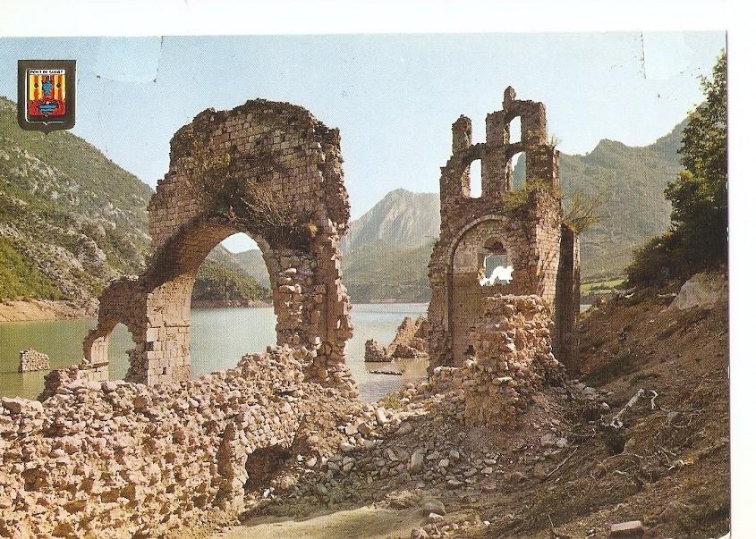 Postal 035280 : Pirineu Catala (Lleida_). Vall Ribagorçana. Pont de Suert. Ruinas Romanicas del Monasterio de Lavaix