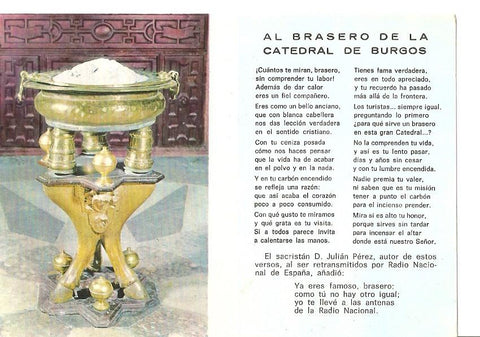 Postal 042111 : Brasero de la Catedral de Burgos