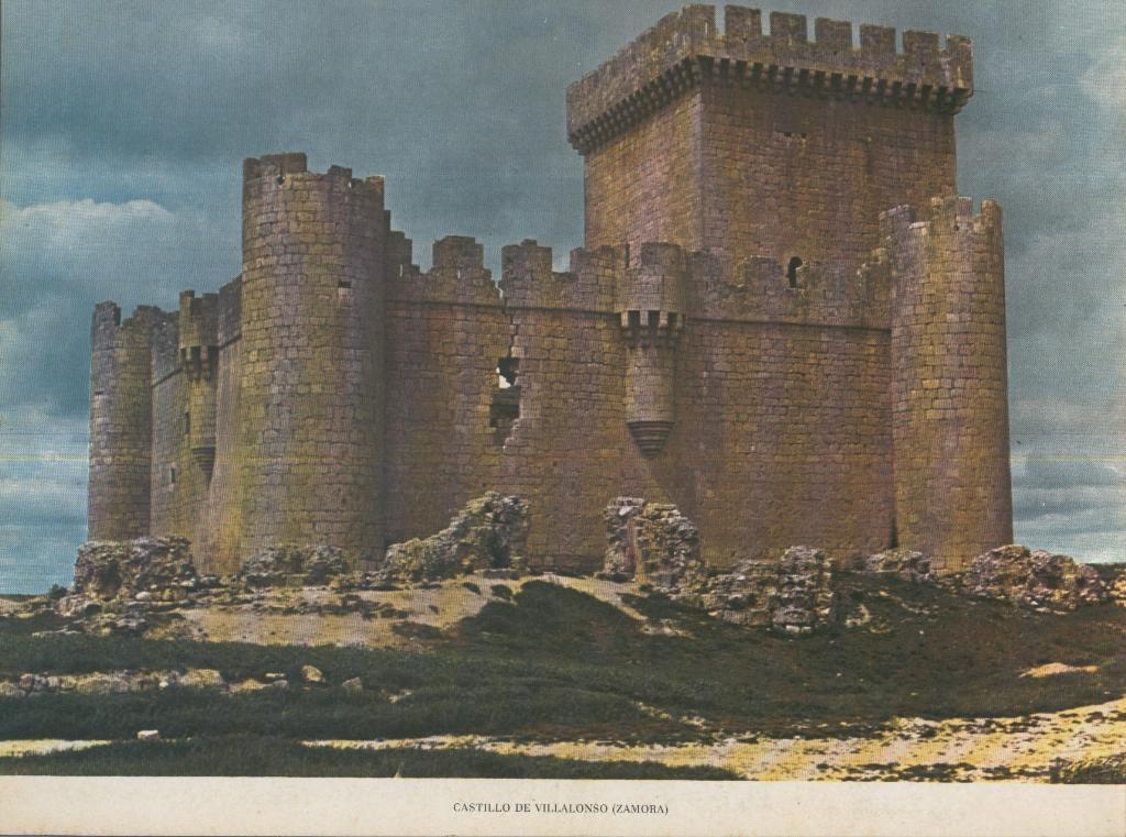 Lamina Castillos de España Edicion 1967 No.003: CASTILLO DE VILLALONSO (Zamora)