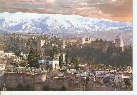 Postal 044425 : Granada. Vista general de la Alhambra y Sierra Nevada