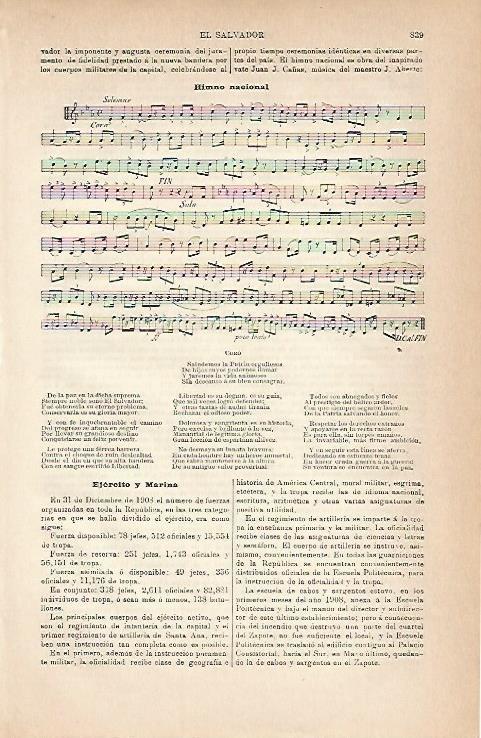 LAMINA ESPASA 6871: Himno nacional de El Salvador