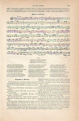 LAMINA ESPASA 6871: Himno nacional de El Salvador