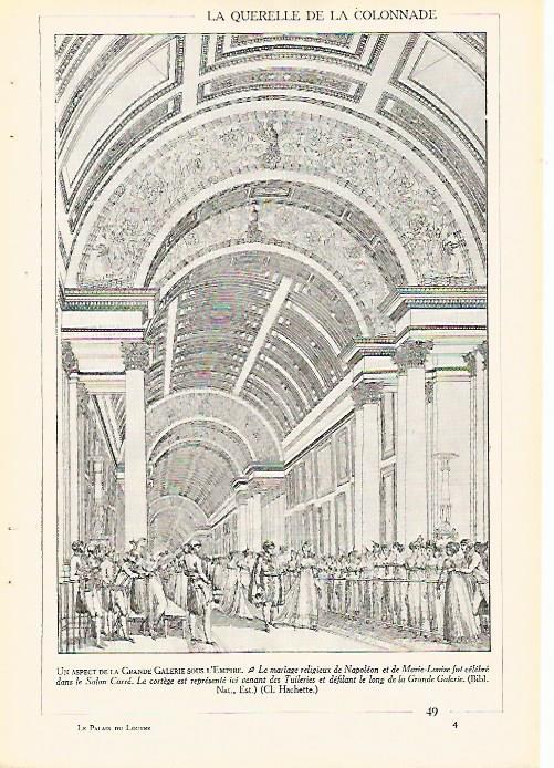 LAMINA 3977: LOUVRE. LA GRAN GALERIA EN EPOCA DE NAPOLEON
