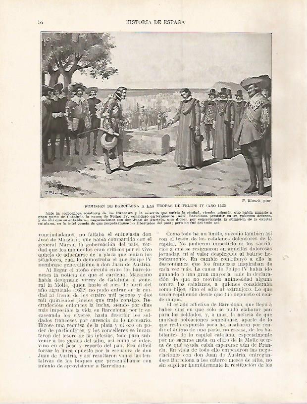 LAMINA 4304: Sumision de Barcelona a las tropas de Felipe IV en 1652