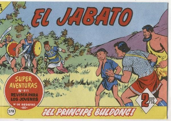 El Jabato facsimil numero 278: El principe Buldong (interior cubierta con propaganda de Cola Cao