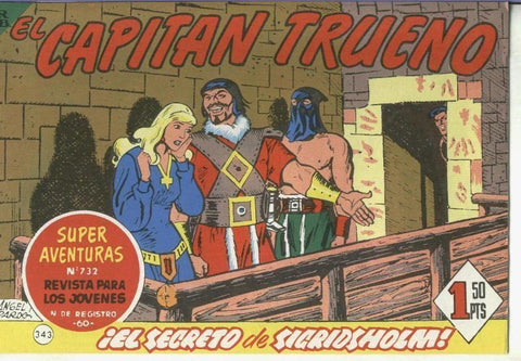 El Capitan trueno facsimil numero 343: El secreto de Sigridsholm