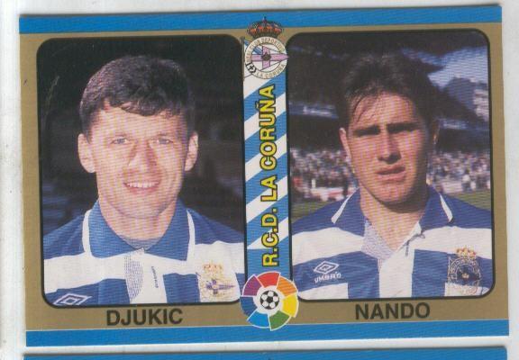 Cromos: Futbol Total Liga 95: R.C.D.La Coruña numero 012: Djukic y Nando