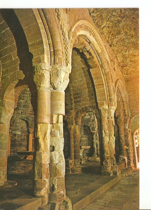Postal 031051 : Alto Aragon. Jaca (Huesca) San Juan de la Peña. Los tres absides. Siglo XI