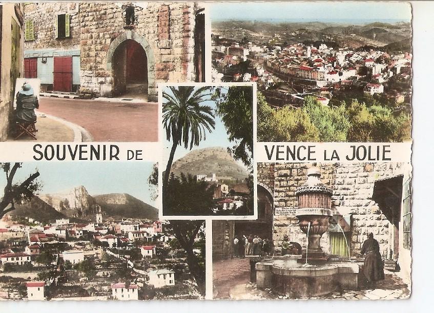 Postal 041842 : Souvenir de Vence la Jolie. La Cote dAzur