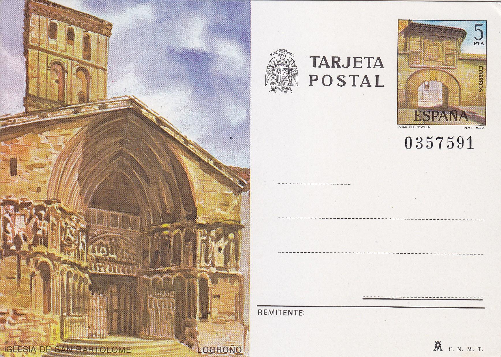 Postal 60733: Iglesia de San Bartolome (Logroño)