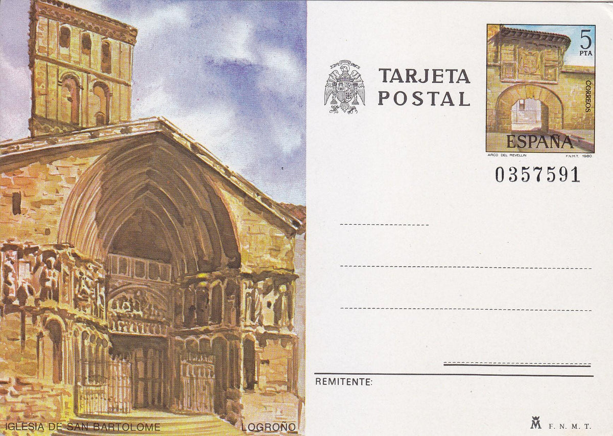 Postal 60733: Iglesia de San Bartolome (Logroño)