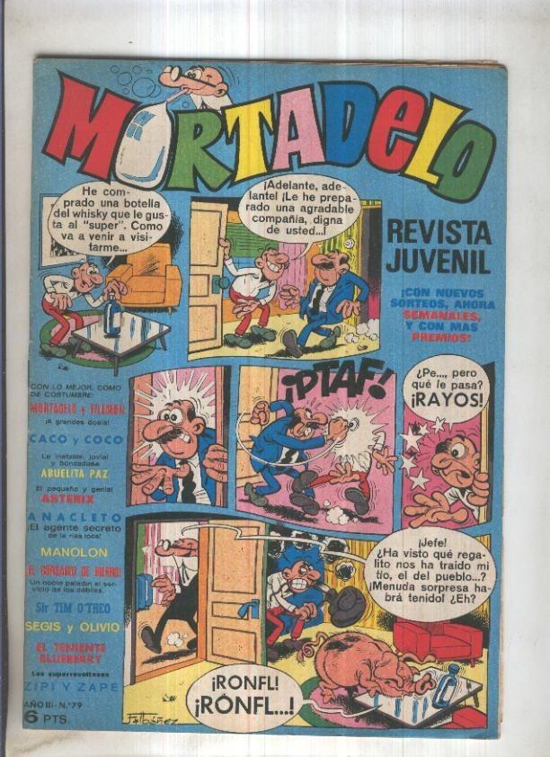 Revista Mortadelo numero 79 (recortado los billetes mortadelo en su hoja correspondiente)