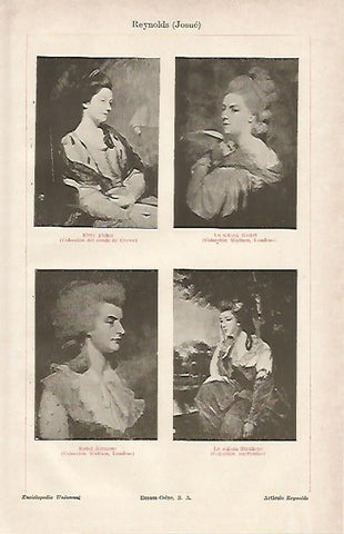 LAMINA ESPASA 6539: Retratos pintados por J. Reynolds