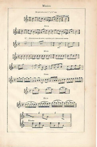 LAMINA ESPASA 10418: Musica: de parrafos con primera y segunda vez